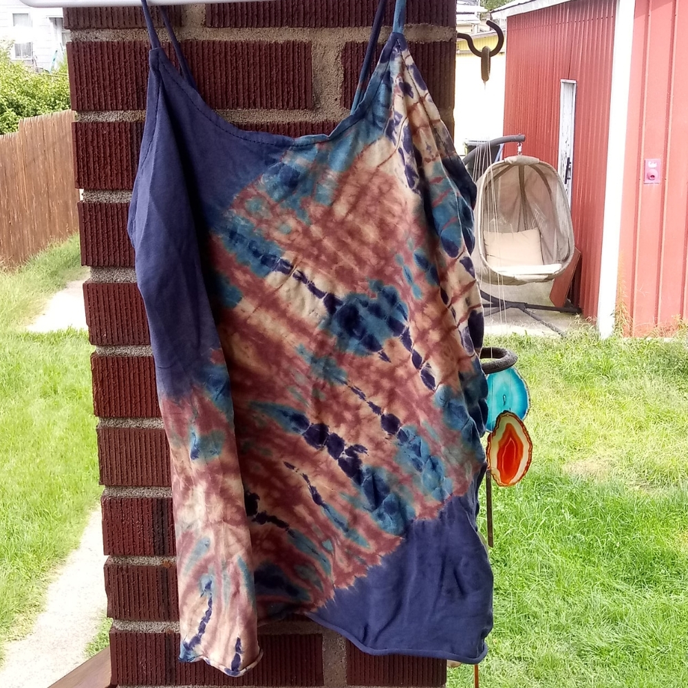 Jayli tye dye tank with open back